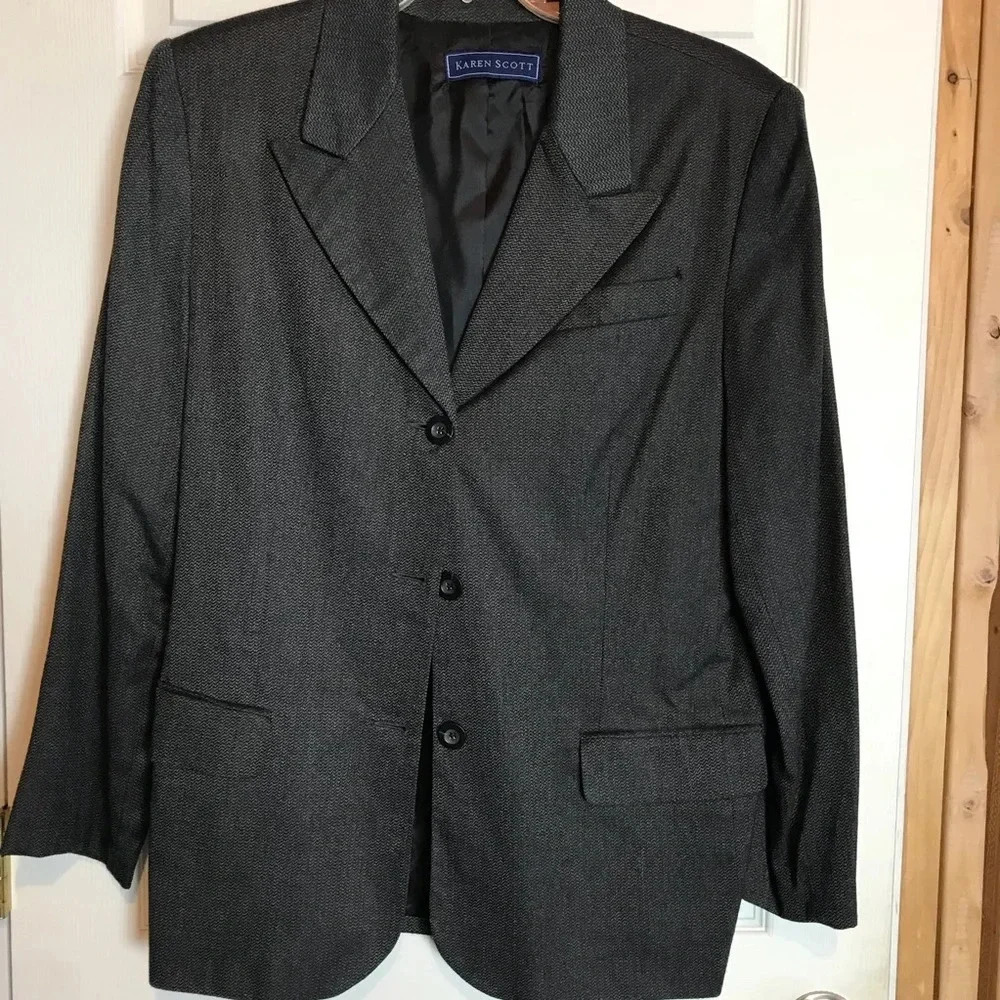Karen Scott Grey Blazer Size 18